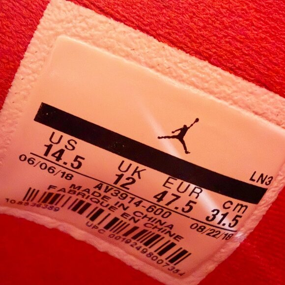 Air Jordan 4 Retro NRG Singles Day Size 14.5 Fire Red AV3914-600 - Picture 8 of 9